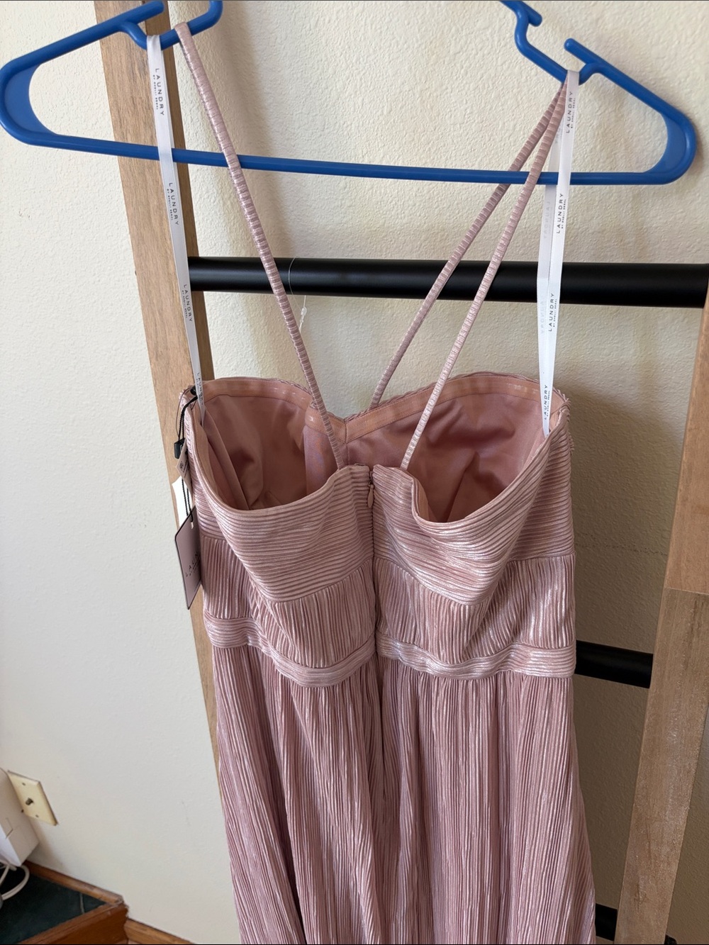 Laundry by Shelli Segal Pleated Maxi Dress in Pink Size Large NWT - Picture 7 of 7